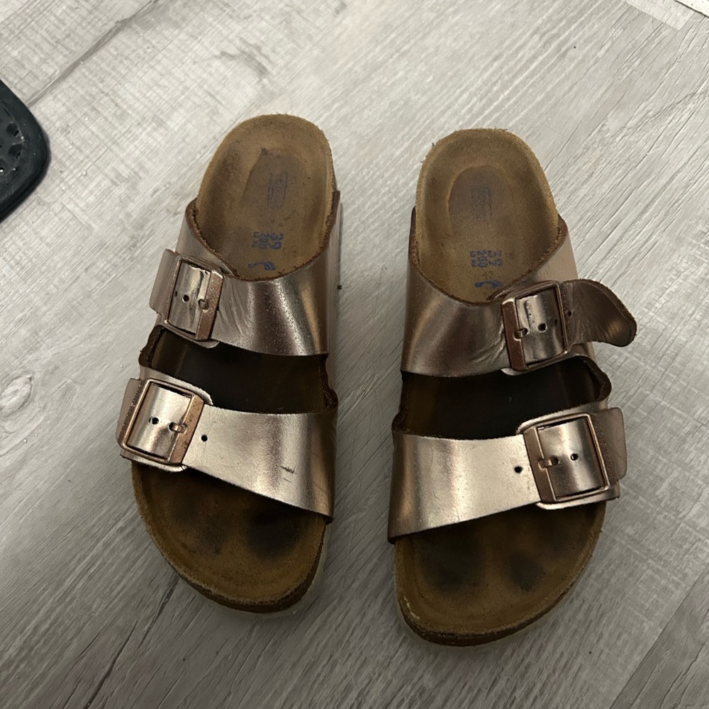 Birkenstock Metallic Double-Strap Sandals
